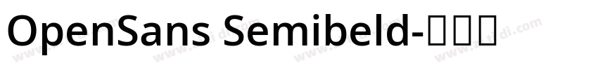 OpenSans Semibeld字体转换